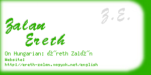 zalan ereth business card